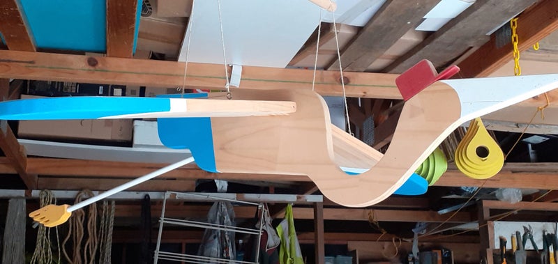 Kids wooden toys Stork flying Carousel 1