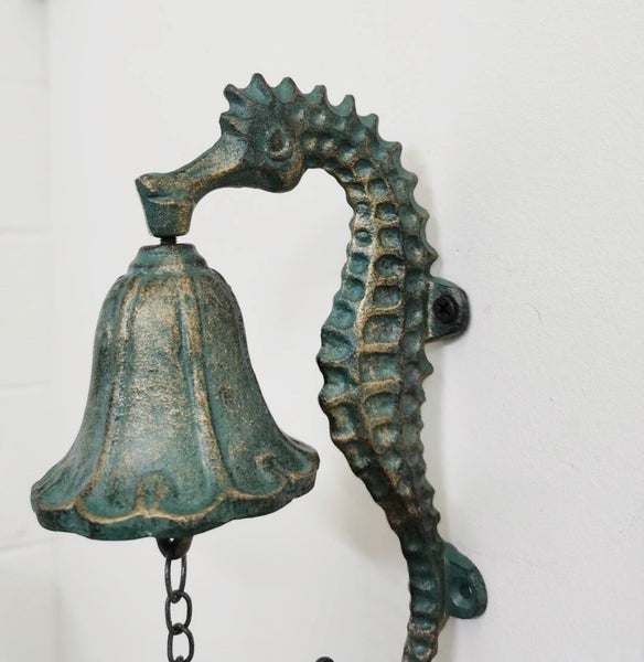 Cast Iron Seahorse Wall Mounted Bell Ring Bell Door Bell Carousel 2