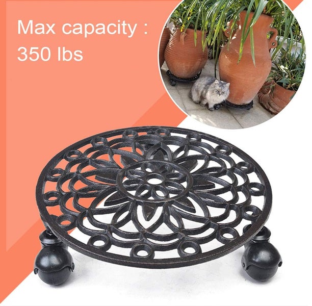 Cast Iron Pot Stand on Wheels (YB001) Carousel 2
