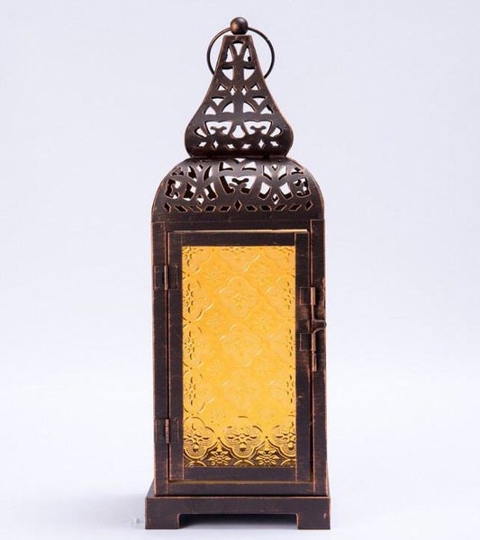 Moroccan Temple Style Candle Wind Lantern With LED Candle (MLT001) Carousel 2