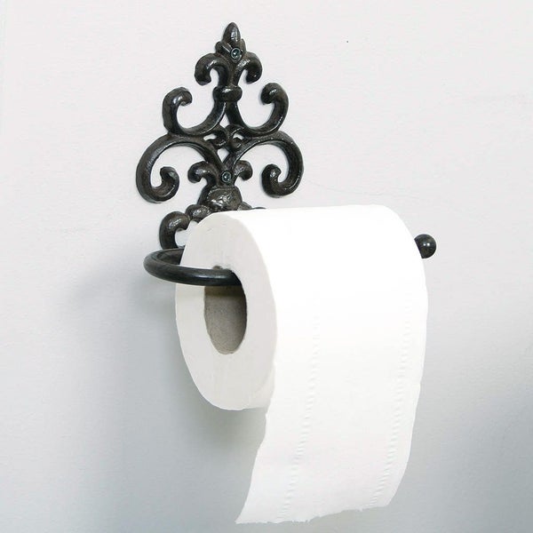 Cast Iron Ornate Wall Toilet Roll Holder Black (TH002) Carousel 3
