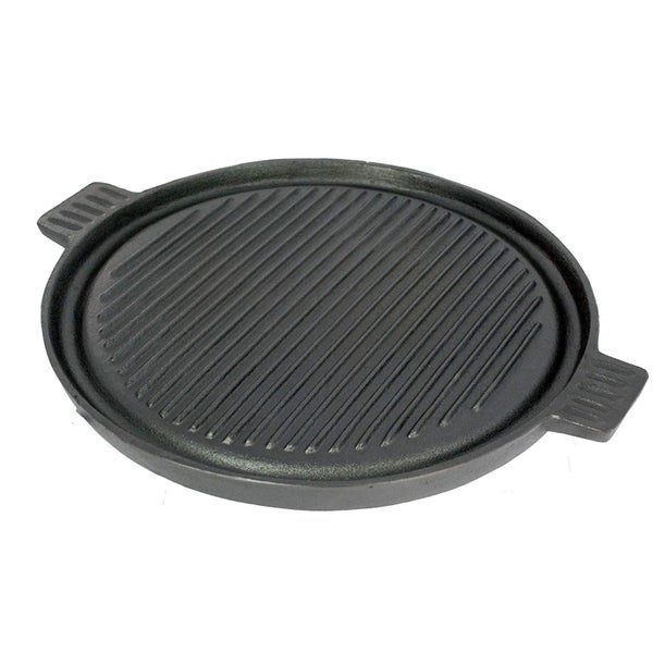 Cast Iron Reversible Round Griddle Grill Plate (36cm) Carousel 2