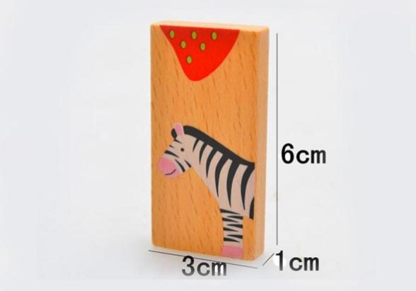 28-Piece Set of Wooden Animal Dominoes Carousel 4