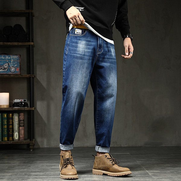Classic Men Thin Straight Denim Jeans Business Casual Stretch Long Carousel 2