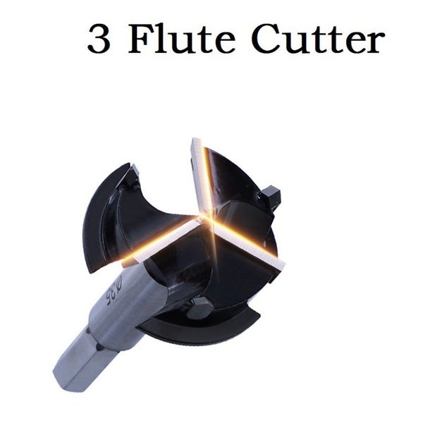 Drill Bit 35mm 3 Flutes Carbide Tip Wood Auger Cutter Woodworking Carousel 2