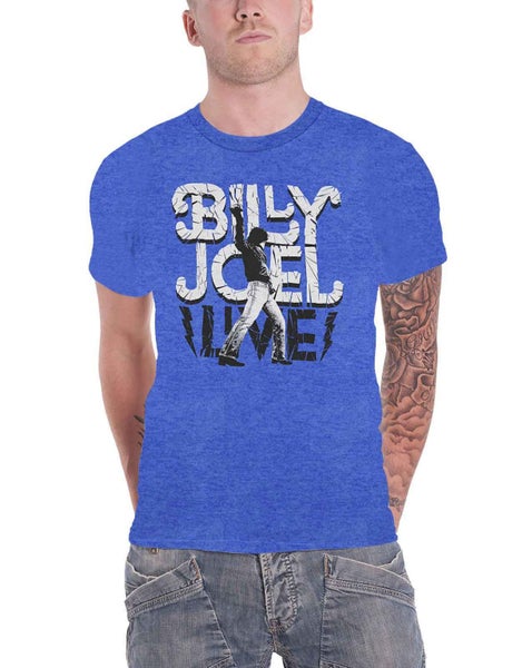 Billy Joel T Shirt Glass Houses Live Logo new Official Mens Blue Carousel 1