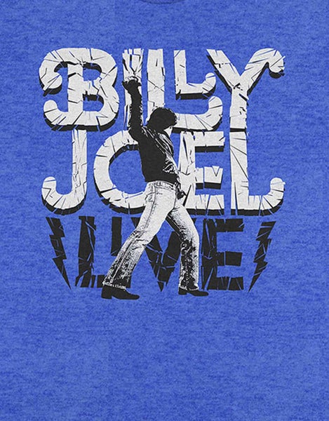 Billy Joel T Shirt Glass Houses Live Logo new Official Mens Blue Carousel 2