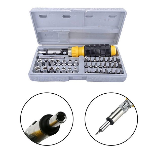 41pc Screwdriver Bit Kit Adjustable Forward & Reverse Mini 1/4 Carousel 2