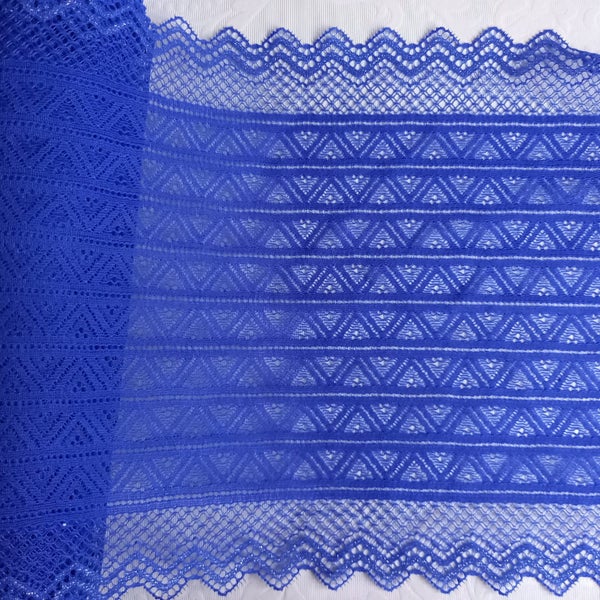 Egg yellow stretch lace 23cm wide 2 meters (or royal blue) Carousel 2