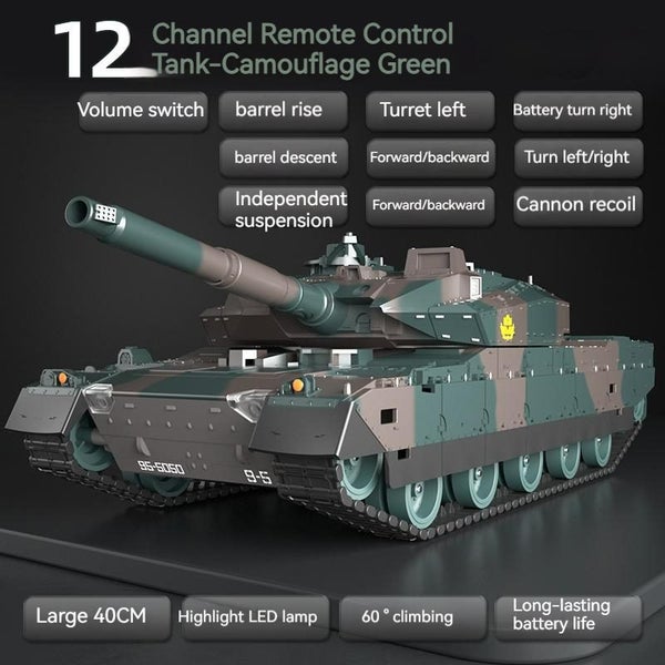Tank, RC Tank, Remote Control Tank.12 CH, Desert yellow. Carousel 1