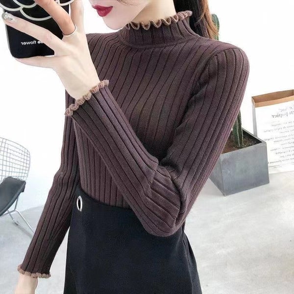 Solid Color Pullover Autumn And Winter New Fungus Edge Thickened Carousel 1