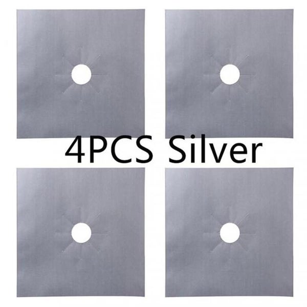 4 Piece Anti Fouling Anti Oil Cleaning Pad Gas Stove Protective Pad Carousel 1