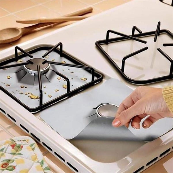 4 Piece Anti Fouling Anti Oil Cleaning Pad Gas Stove Protective Pad Carousel 2