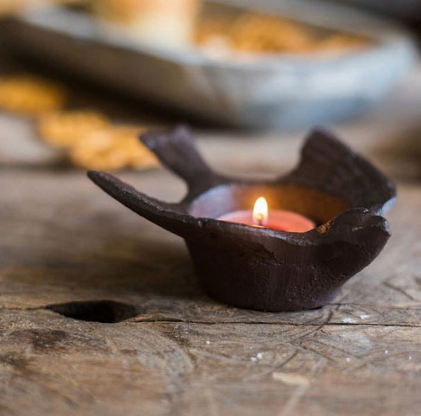 Cast Iron Bird Tealight Holder Candle Holder Ash Tray Carousel 1