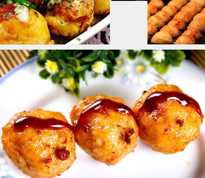 Cast Iron Takoyaki Maker 12 balls Octopus Meat Ball Mold Maker Carousel 5