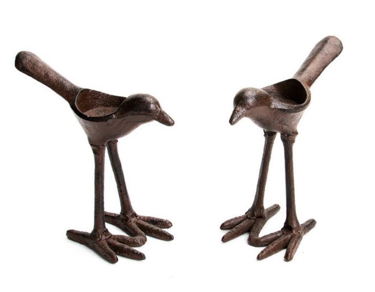 Cast Iron Bird Tealight Holder Candle Holder (Set of 2) Carousel 2