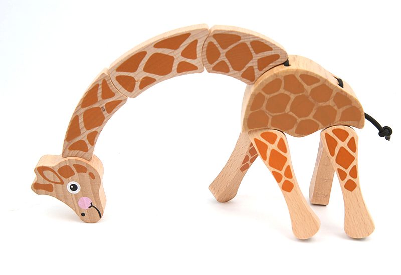 Wooden Giraffe Grasping Toy Carousel 2