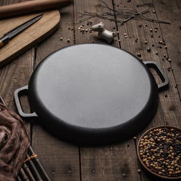 33cm Cast Iron Pizza Pan Round Skillet Carousel 5