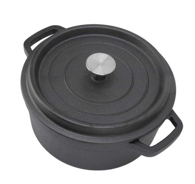 28cm Cast Iron Casseroles Pot No Coating With Stainless Steel Knob 6.5L Carousel 2