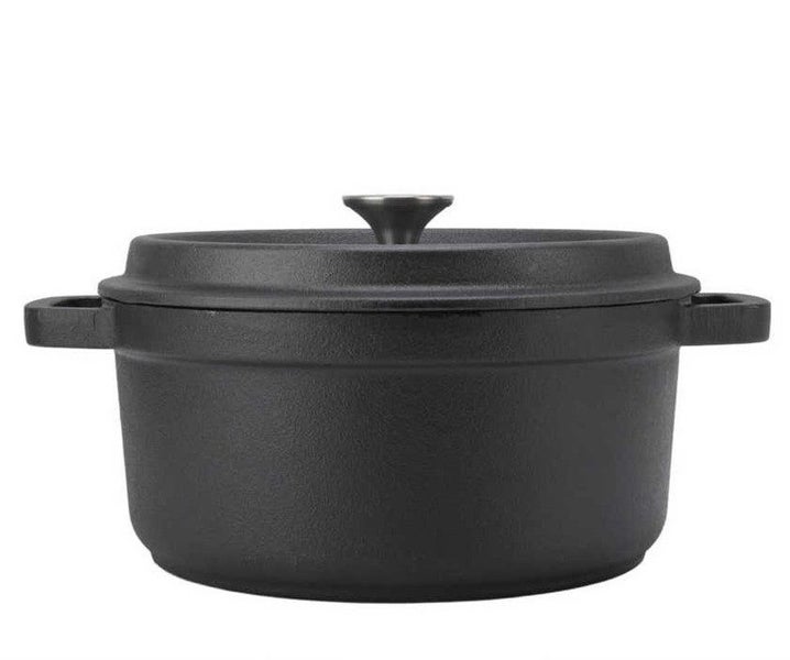 28cm Cast Iron Casseroles Pot No Coating With Stainless Steel Knob 6.5L Carousel 8