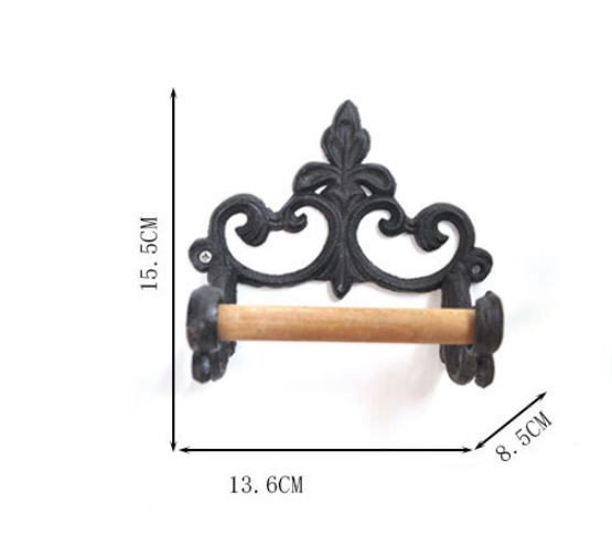 Vintage Cast Iron Towel Toilet Paper Roll Holder Carousel 2