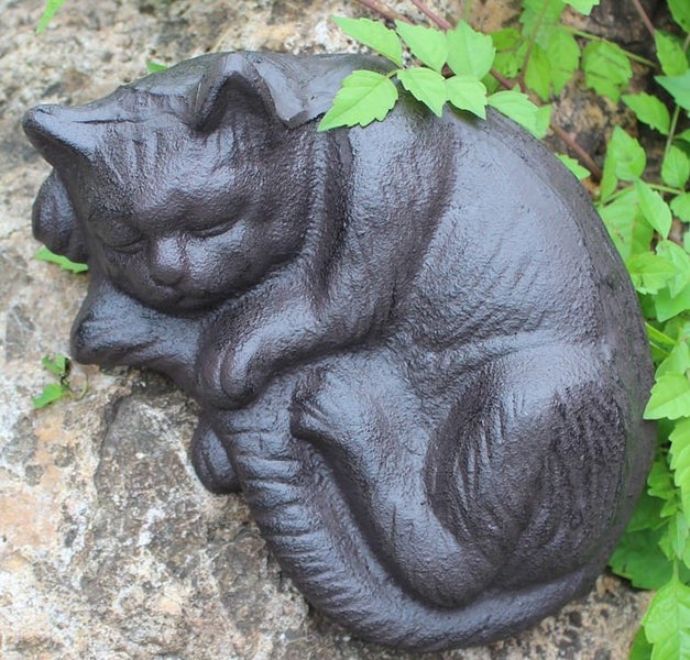 Cast Iron Sleeping Cat Sculpture Carousel 5