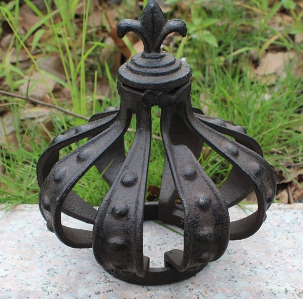 Cast Iron Crown Antique Ornaments Carousel 5
