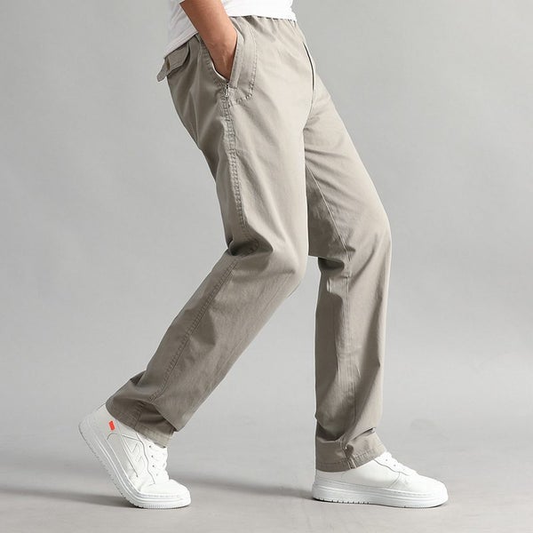 Casual Pants Men Loose Cargo Pant Thin Long Straight Trousers Zipper Carousel 2
