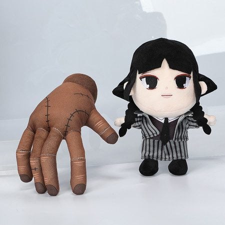 Wednesday Addams Plush Doll 25cm Things Black Plush Toys Adams Wednesday Plush T Carousel 2