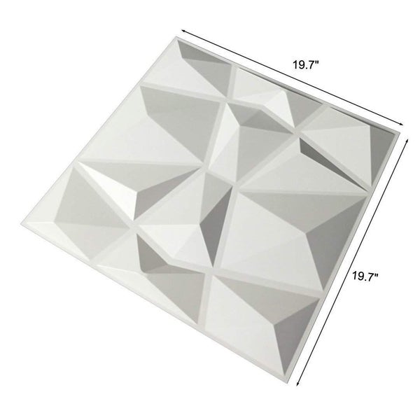 Textures 3D Wall Tiles Panels White Diamond Design 12 PCS Carousel 2
