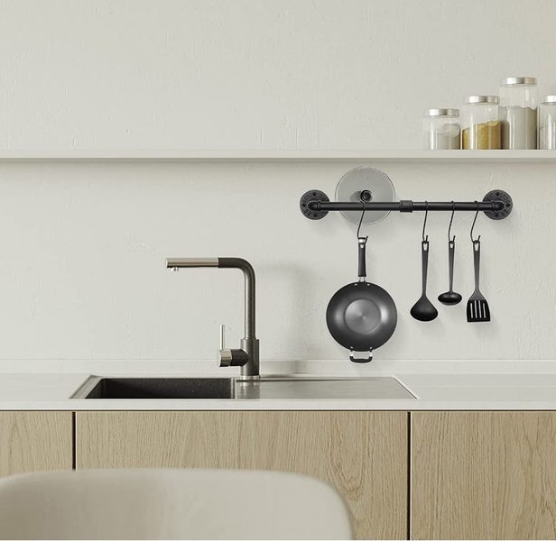 Industrial Pipe Towel Rack Kitchen Pot Pan Hanger 100cm Carousel 12