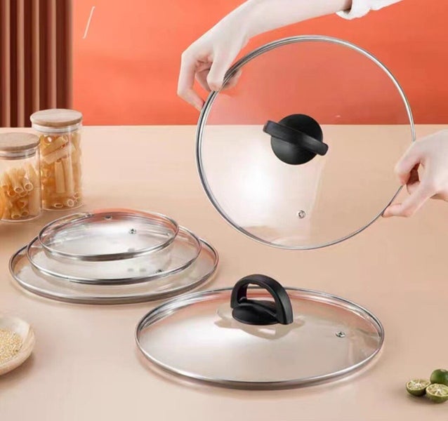 Size Universal Glass Pot Cover, Anti Overflow Tempered Glass Cover, Carousel 1