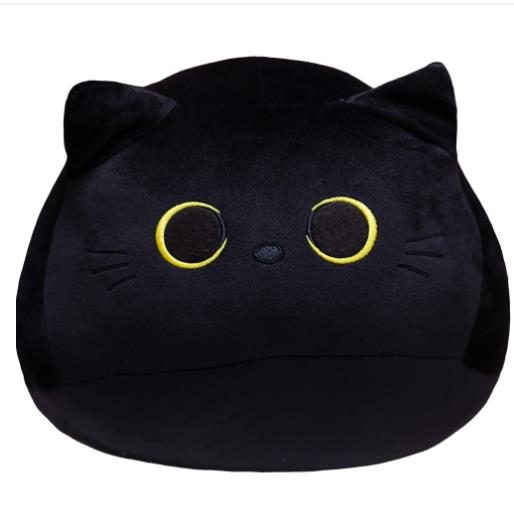 Kawaii Black Cat 20cm Plush Doll High Quality Plump Animal Kitten Carousel 1