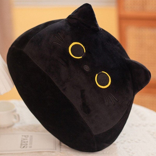Kawaii Black Cat 20cm Plush Doll High Quality Plump Animal Kitten Carousel 2