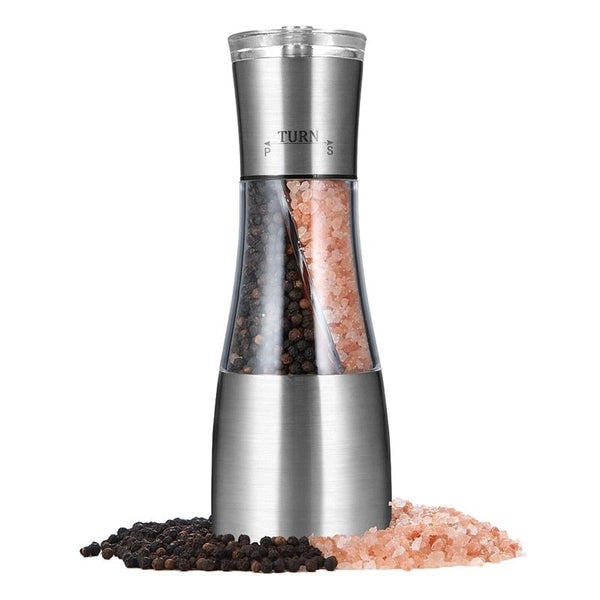 Pepper And Salt Grinder 2 In 1,Dual Shaker Adjustable Coarseness By Cooking Carousel 1