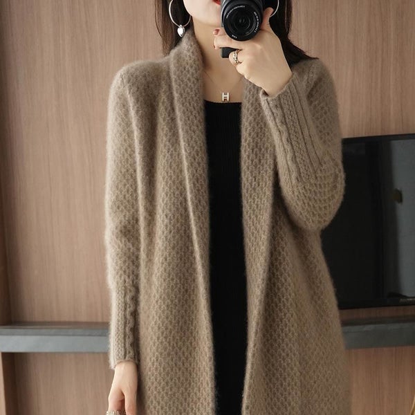 Fall Winter Thick Long Sweater Cardigan Coats Women Casual Loose Knit Carousel 1