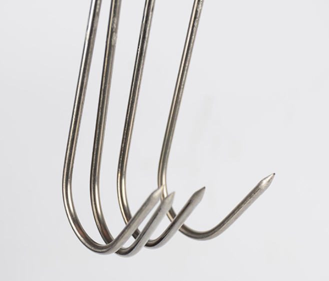 4 PCS Stainless Steel Meat Hooks S-Hooks for Butchering Carousel 4