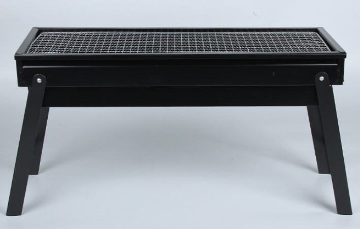 Flat Pack Foldiing BBQ Grill Charcoal Stove portable Steel (Black) Carousel 1