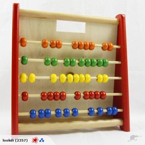 Wooden Toy 2 in 1 Abacus Clock Carousel 2