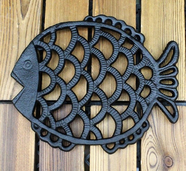 Cast Iron Fish Pot Pad Coaster Bowl Mat Place Mat Mat Pad Table Matte Carousel 1