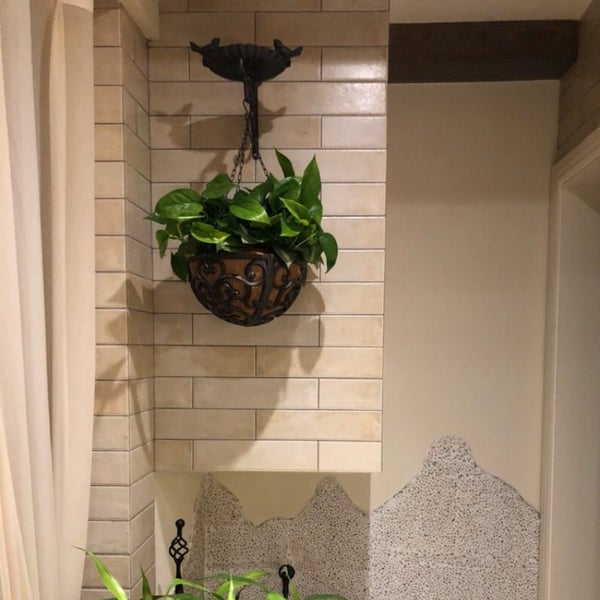 Cast Iron Hanging Basket wiith Coco Liner Carousel 6