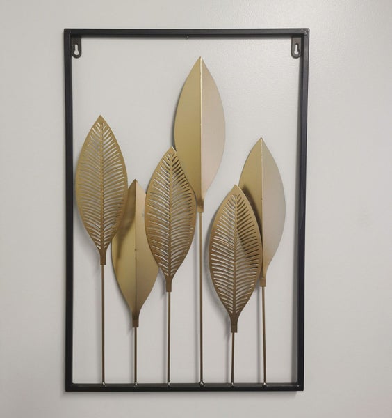 $SALE$ METAL, WALL, ART, LEAVES (Gold 001) Carousel 1