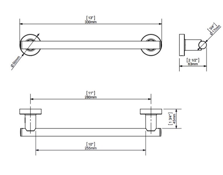 SOILED PACKAGING - PROJECT TOWEL RAIL 280 GUN METAL Carousel 2