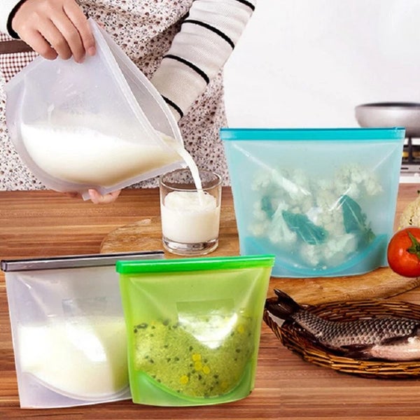 Plastic Bag Sealing Food Storage Silicone Vacuum Bags Ziplock For Carousel 2