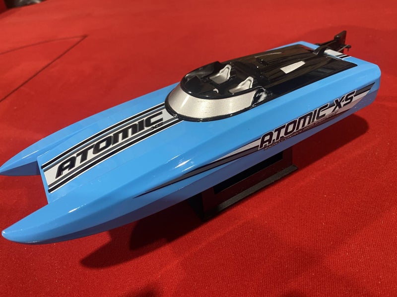 RC Mini Race Cat Boat. Blue. Carousel 2