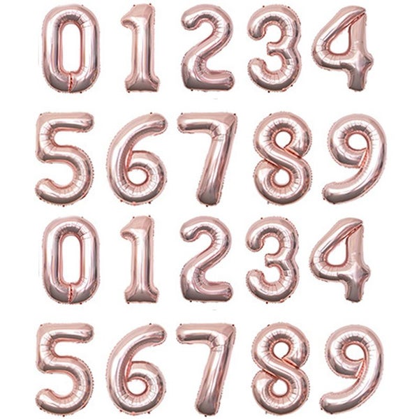 Ew16 Inch Small Number Balloon 0-9 Wedding Wedding Room Baby Birthday Carousel 1