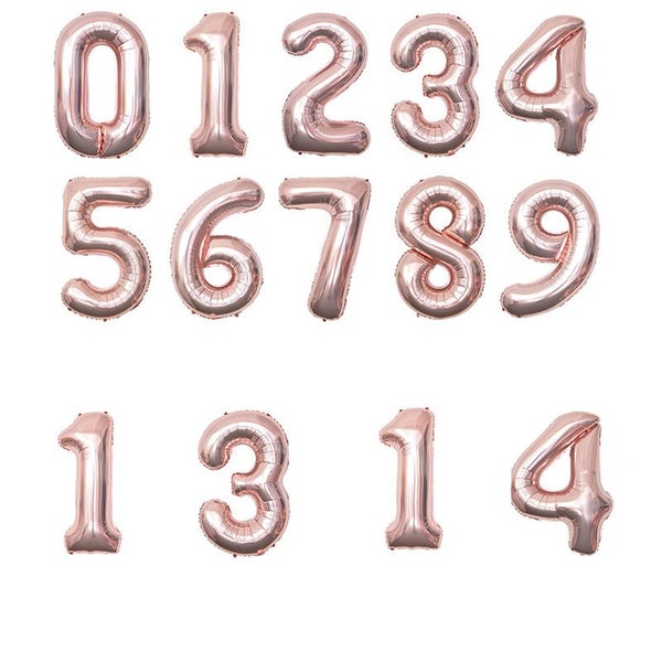 Ew16 Inch Small Number Balloon 0-9 Wedding Wedding Room Baby Birthday Carousel 2