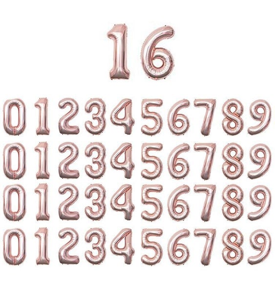 Ew16 Inch Small Number Balloon 0-9 Wedding Wedding Room Baby Birthday Carousel 5