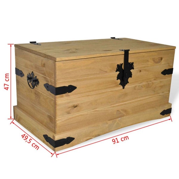 Storage Chest Mexican Pine Corona Range 91x49.5x47 Cm Xatiai Carousel 2