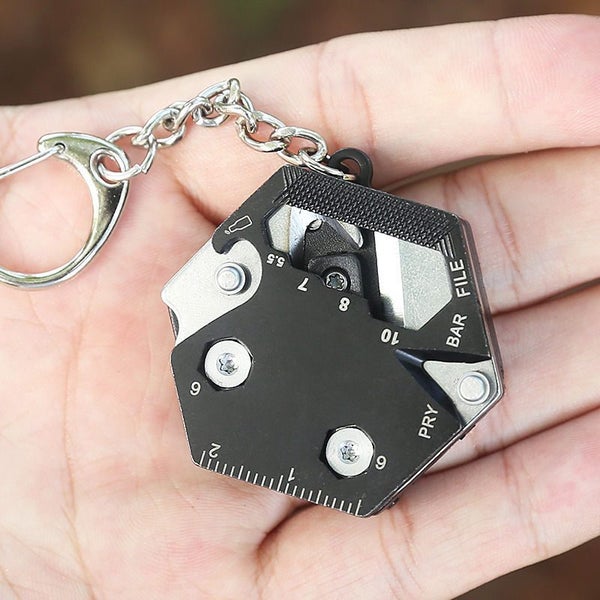 Keychain Screwdriver Multifunctional Hex Coin Outdoor EDC Tool Hex Carousel 2